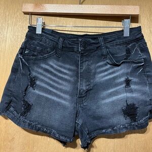KanCan Black Distressed Jean‎ Shorts